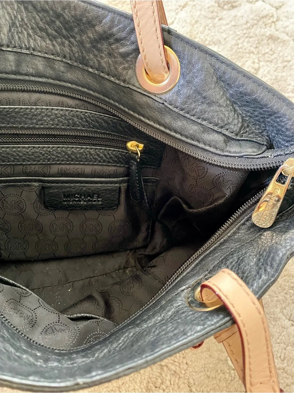 Michael Kors Black Leather Bag